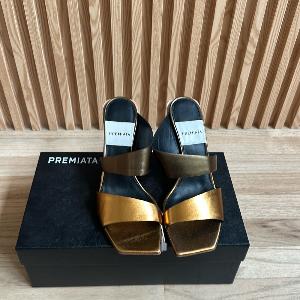 New with Box Premiata Italian Leather Bonze Shoes zise 39 Euro